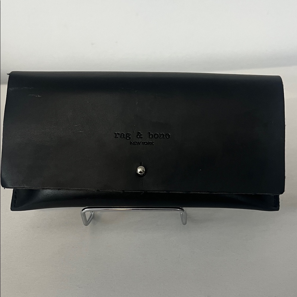Rag & Bone New York eyeglass case black leather